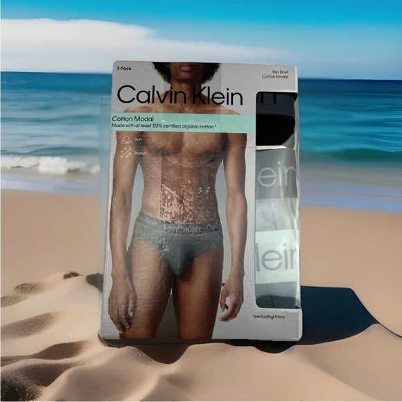 Calvin Klein 3 Pack Microfiber Hip Brief Underwear Men Size M 32-34 - Picture 1 of 9